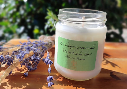 Bougie senteur abricot-romarin